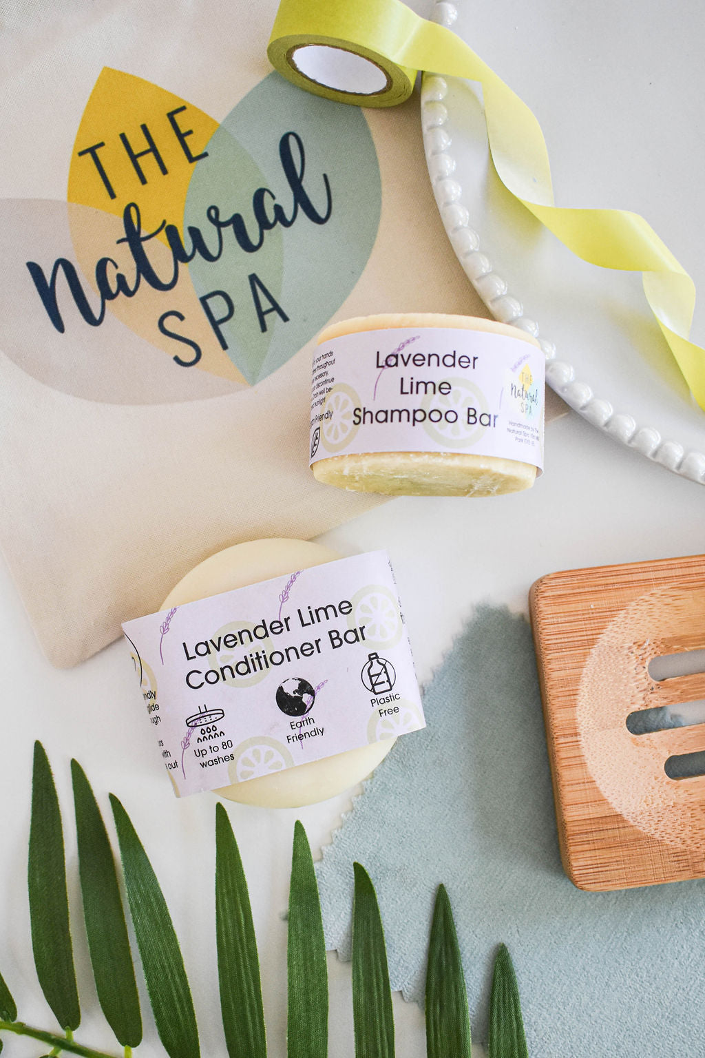 Lavender Lime Shampoo and Conditioner Bar set-1