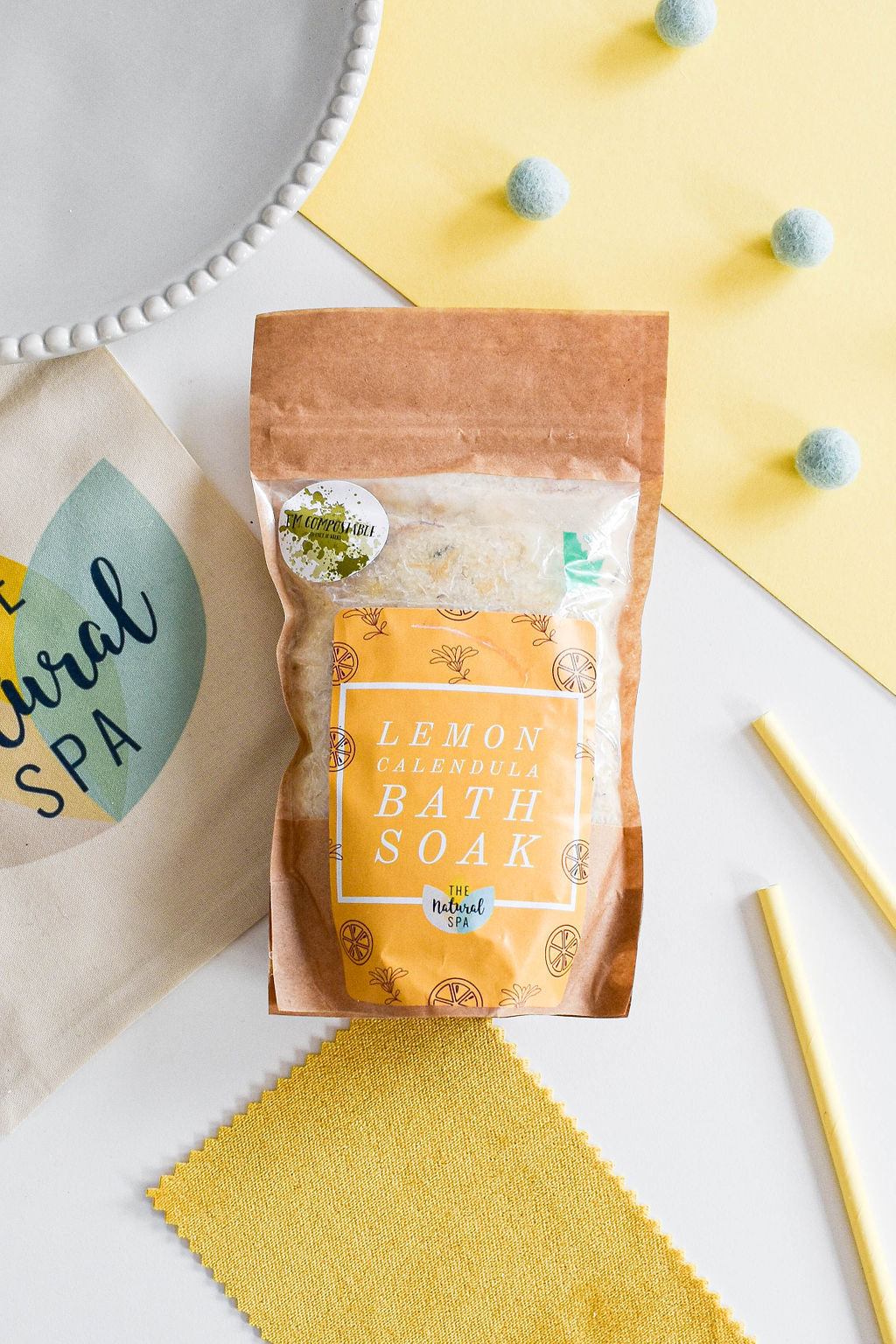 1kg Lemon and Calendula Bath Soak - Compostable pouch-0