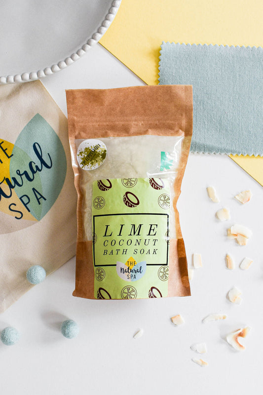 1kg Lime and Coconut Bath Soak - Compostable pouch-0