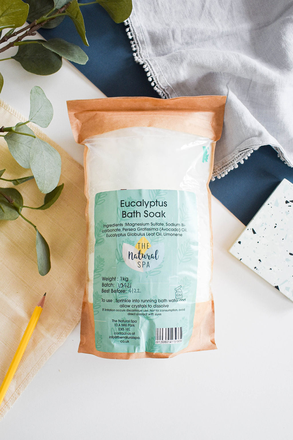 1kg  Eucalyptus Bath Soak - Compostable pouch-0