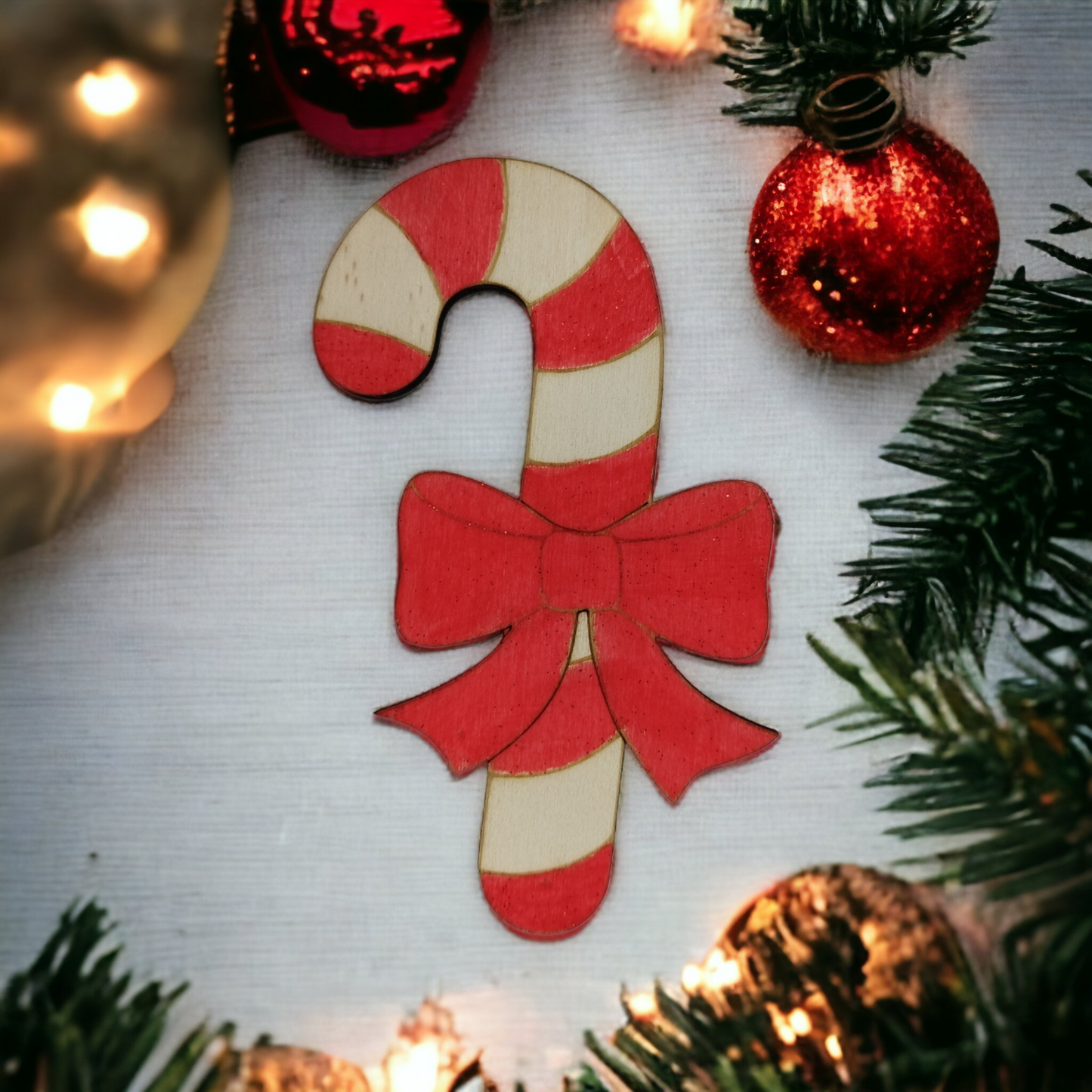 Candy Cane Wooden Christmas Decoration - Home Decor-2