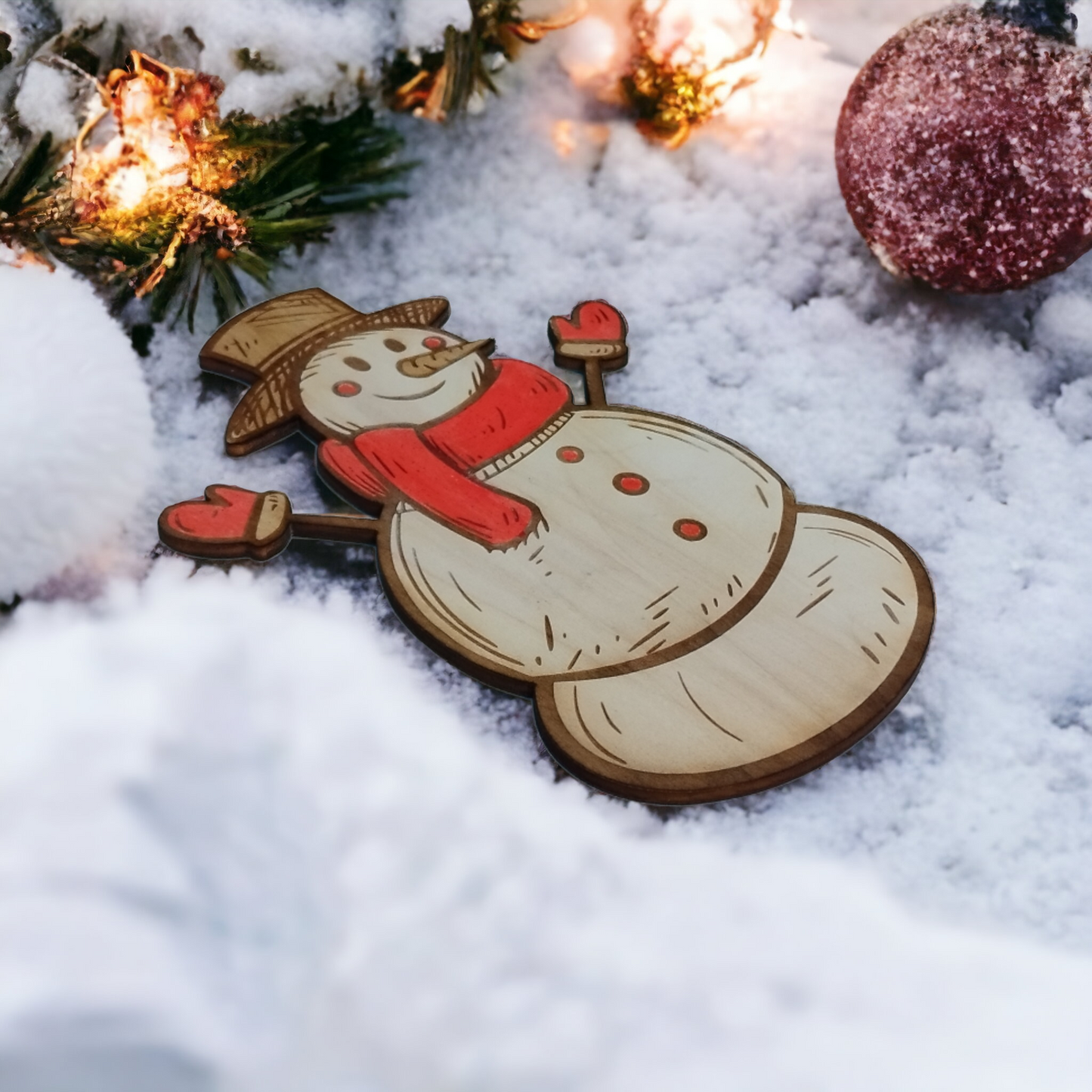 Snowman Wooden Christmas Decoration - Home Decor-2