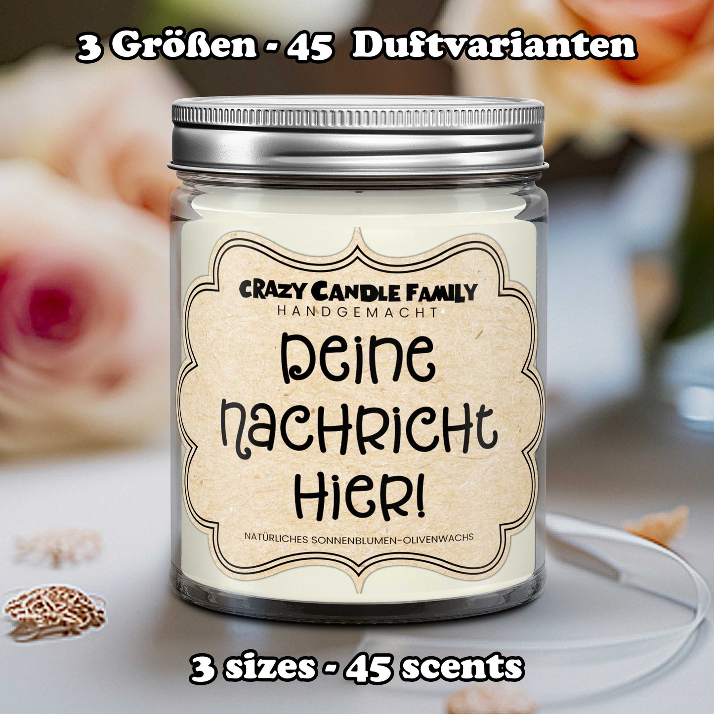 Personalisierte Geschenk Kerze mit Duft, individuelle Nachricht für Frauen zum Muttertag, Geschenke für Mama handgemacht-0