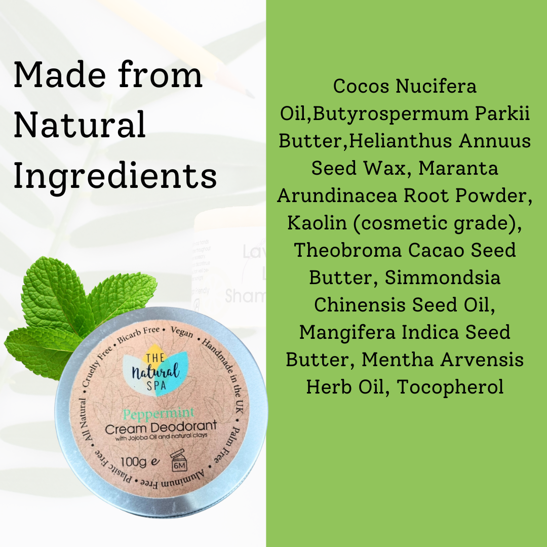 Peppermint Cream deodorant balm - naturally bicarb and aluminium free-4