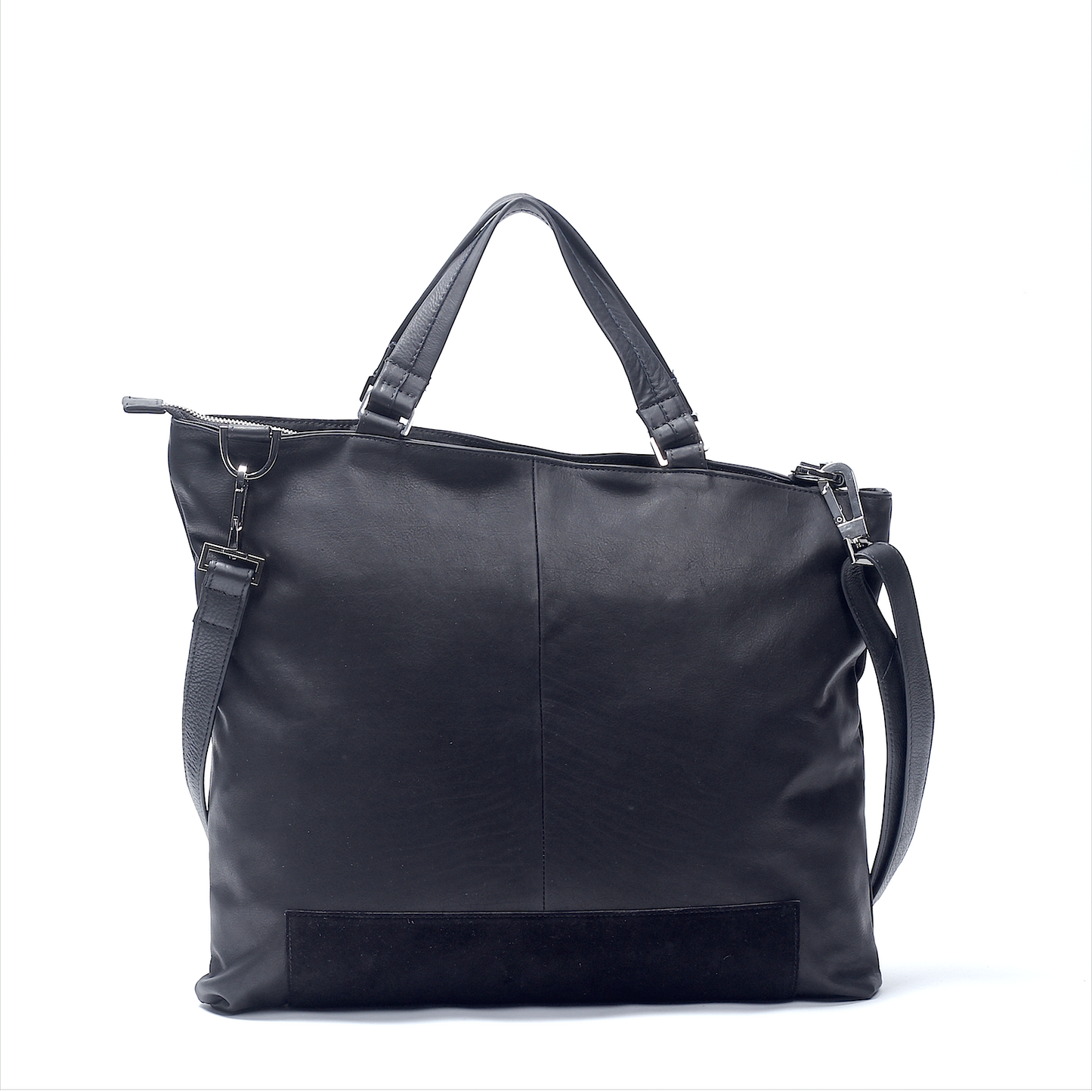 Asymmetric Tote Bag Black-2