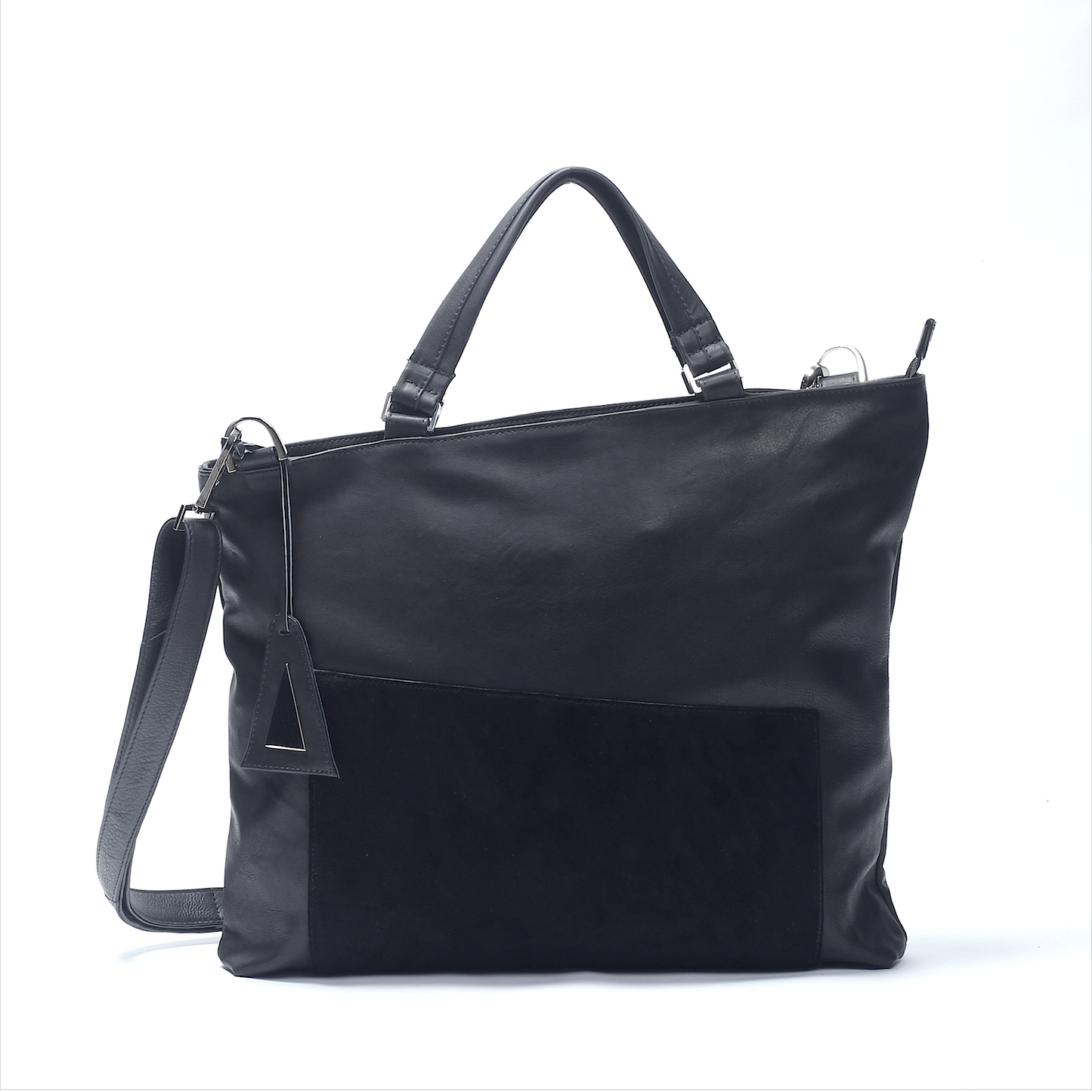 Asymmetric Tote Bag Black-0