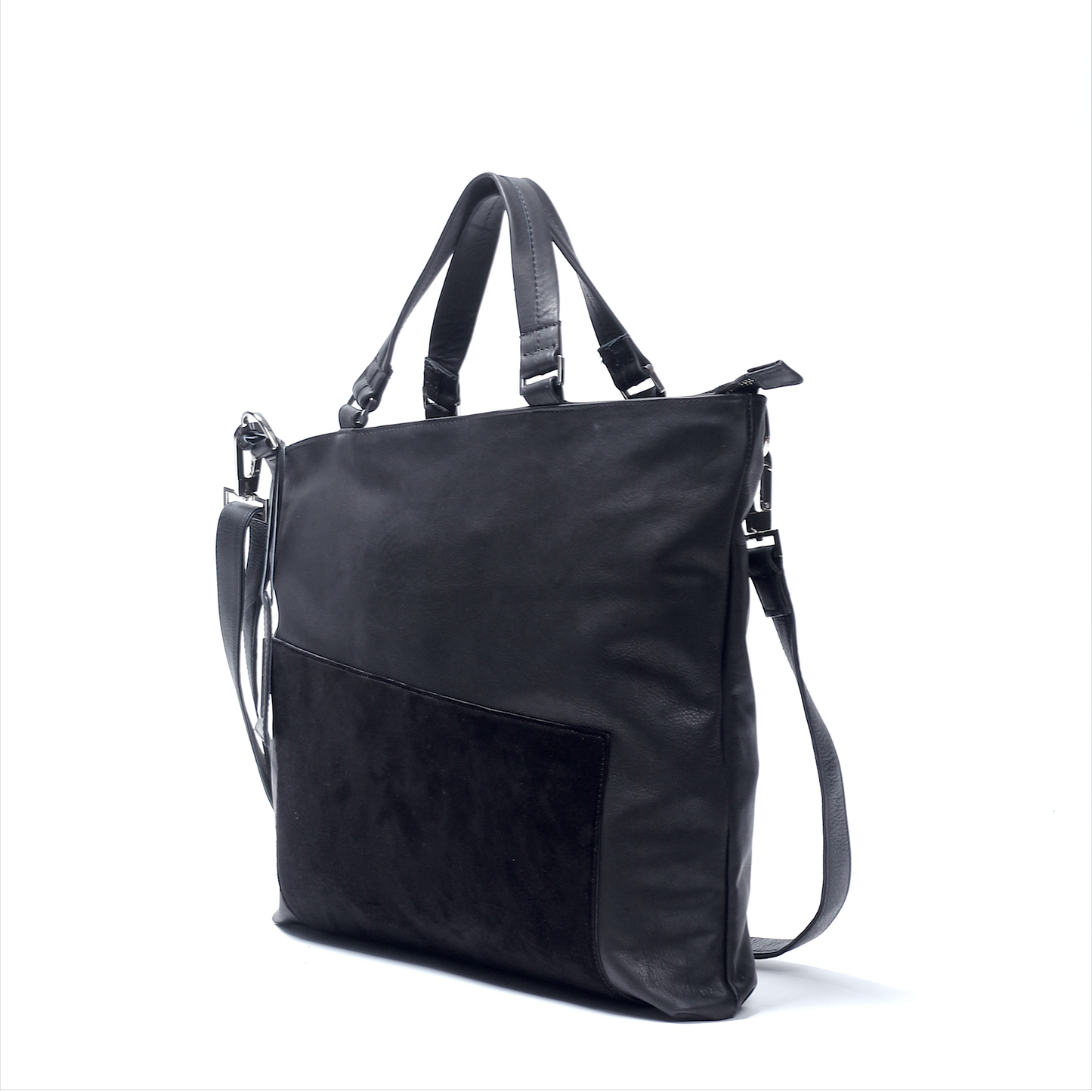 Asymmetric Tote Bag Black-1