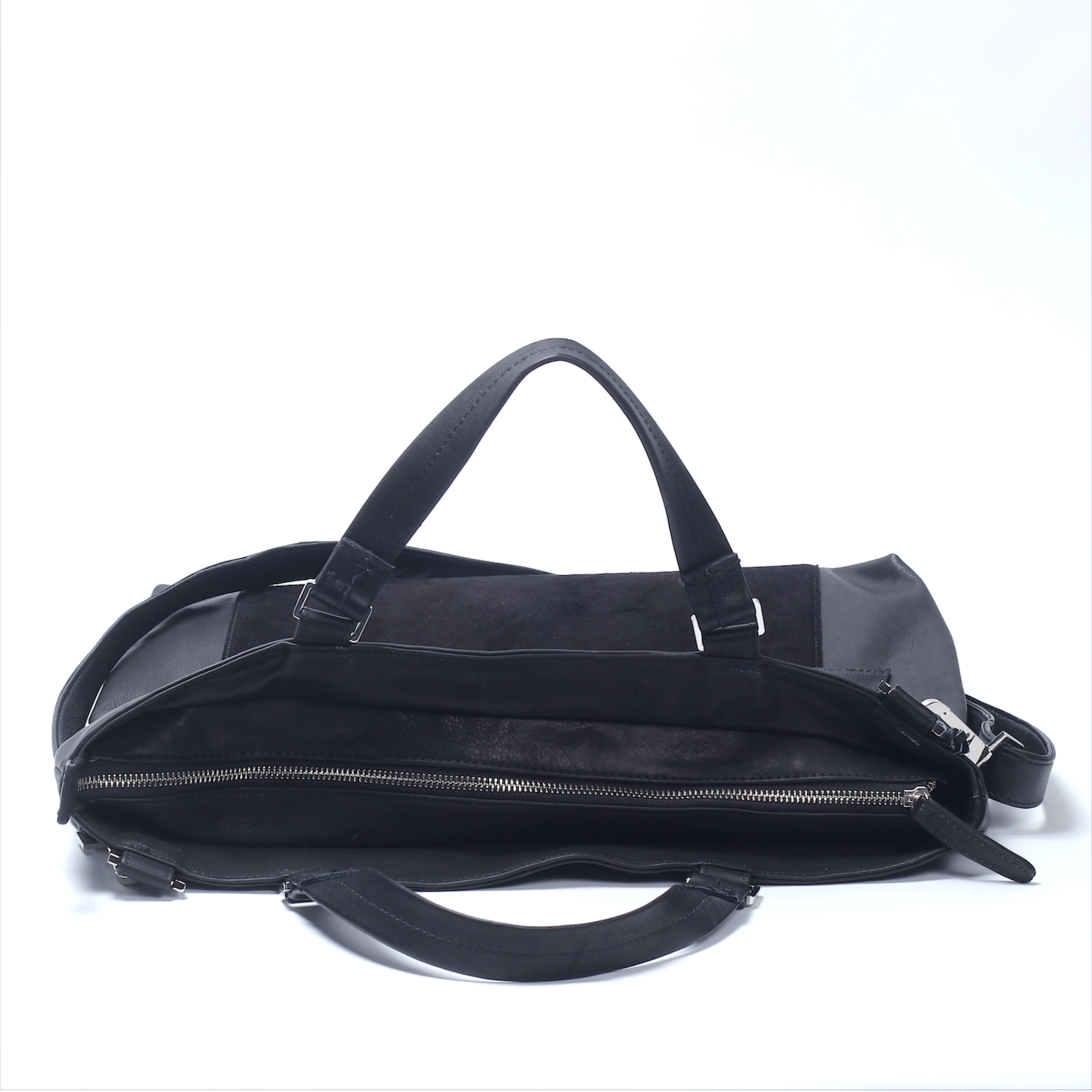 Asymmetric Tote Bag Black-3