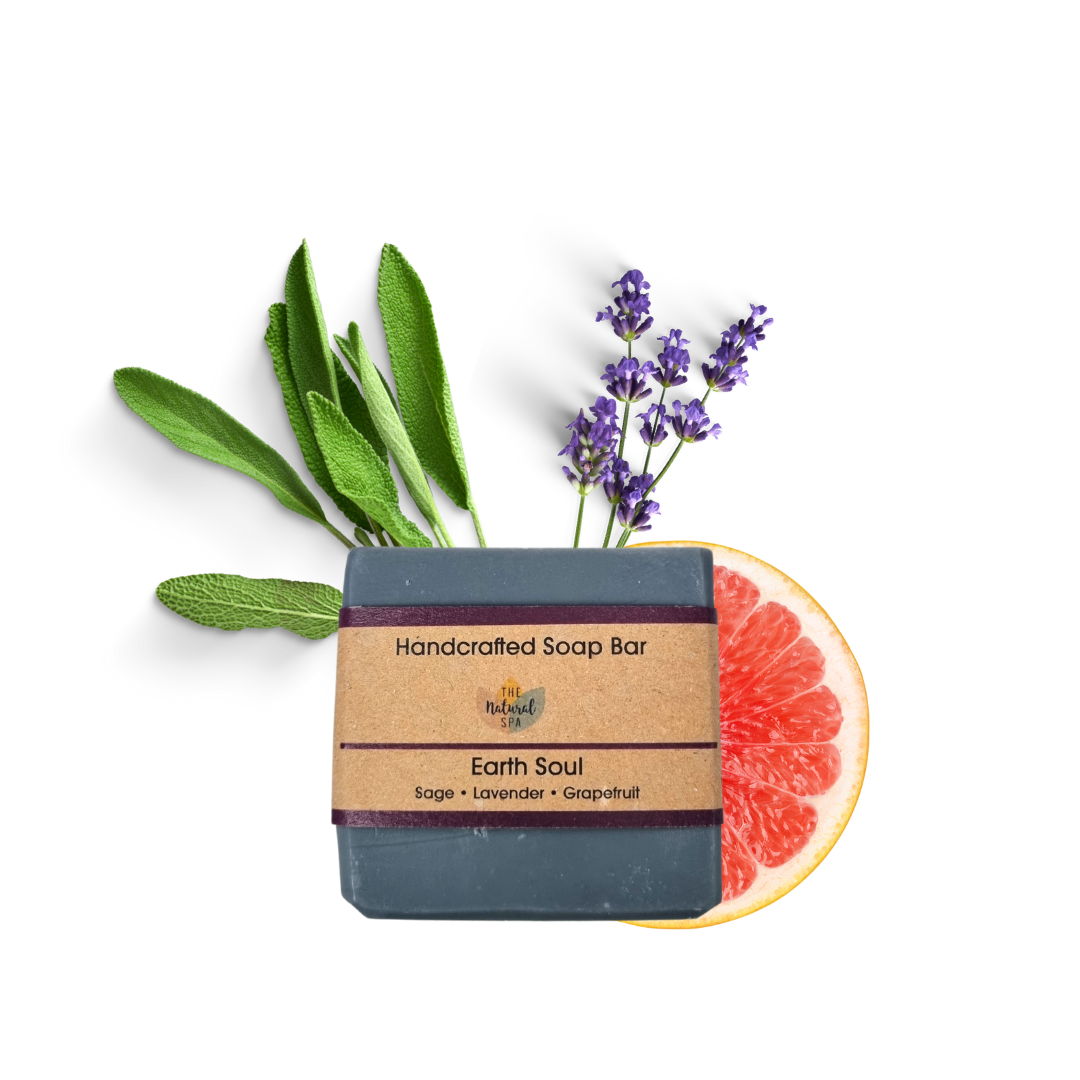 Earth Soul Soap Bar 100g - Clary Sage / Lavender / Grapefruit - 3 different styles-0