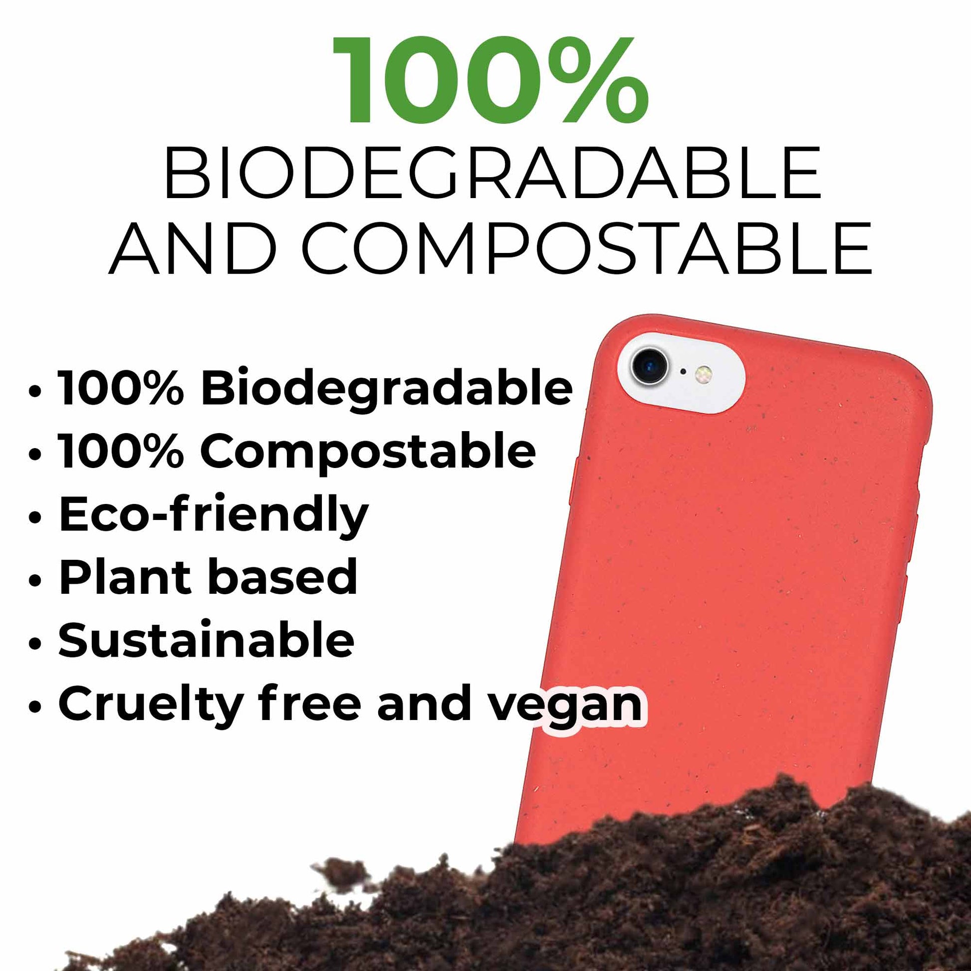 Biodegradable Personalized Phone Case - Red by PDPro