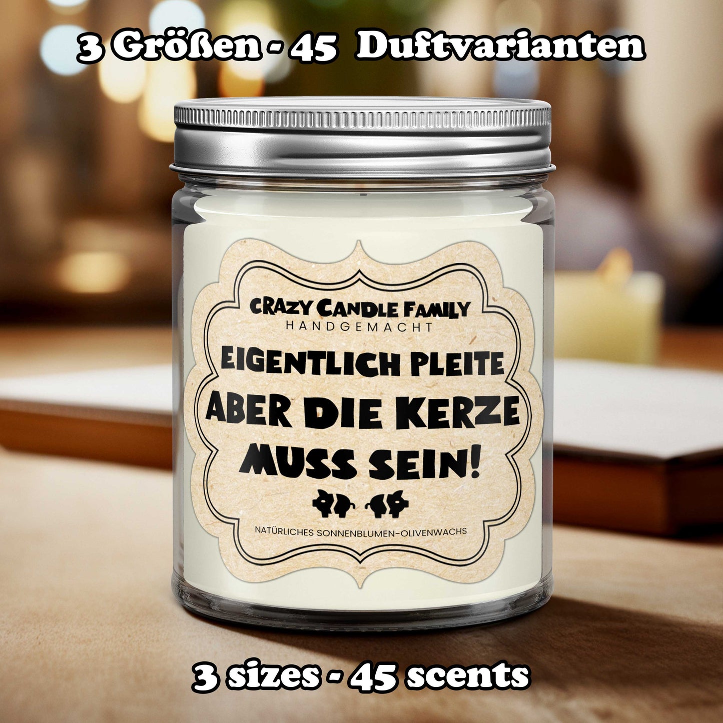 Eigentlich Pleite, aber... Geschenk Kerze für sie Geschenke für Freunde handgemacht verschenken für Frauen Duftkerze zum Geburtstag-0