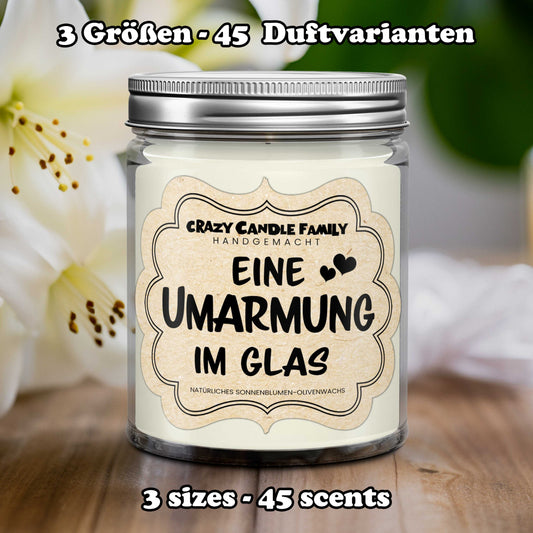 Eine Umarmung im Glas Kerze - Geschenke für Krebs Überlebende, Geschenk für Freund mit Krebs, Gute Besserung Geschenk, Krankheit Geschenk-0