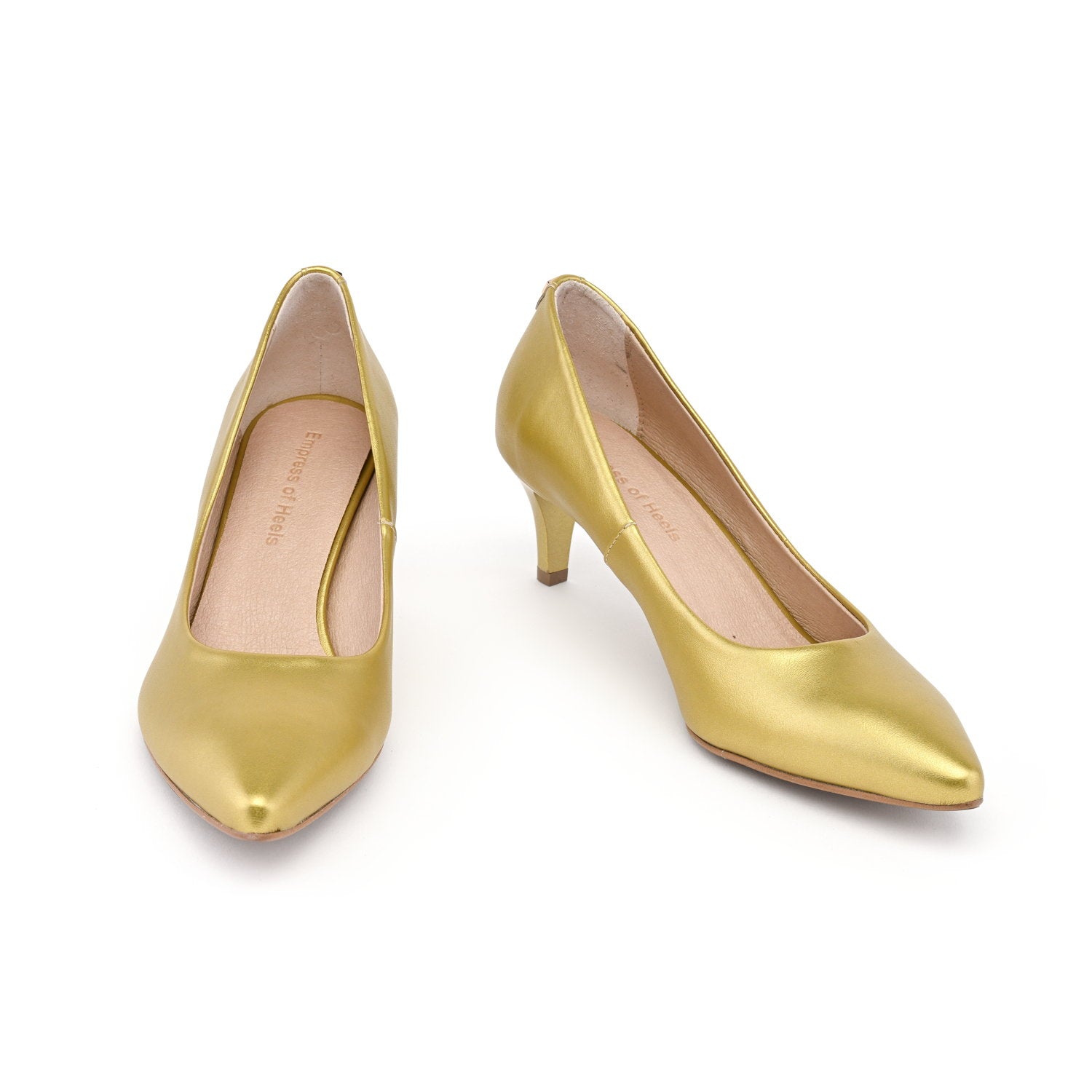 Golden Glamour - vegan 55mm heels-1