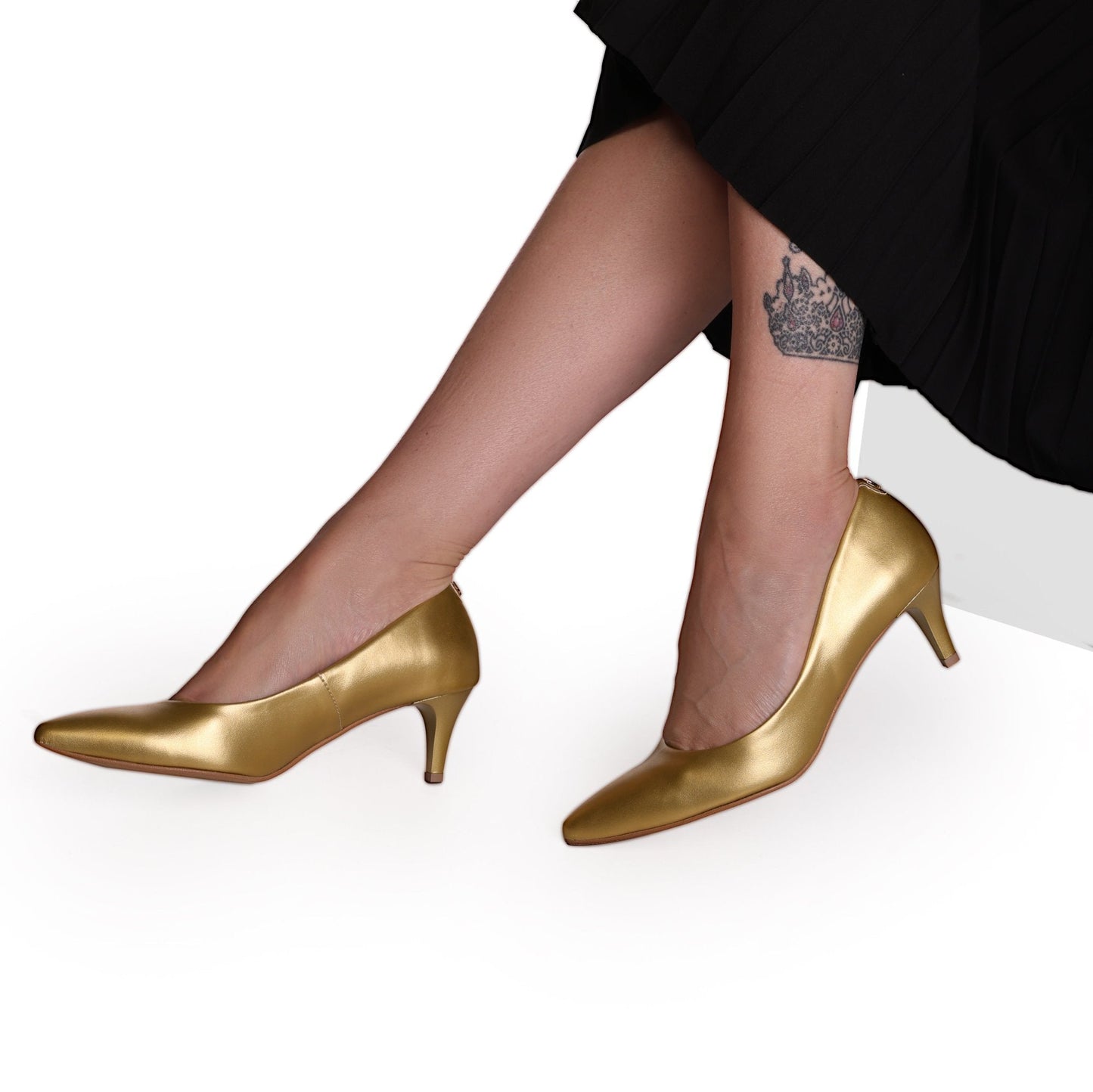 Golden Glamour - vegan 55mm heels-4