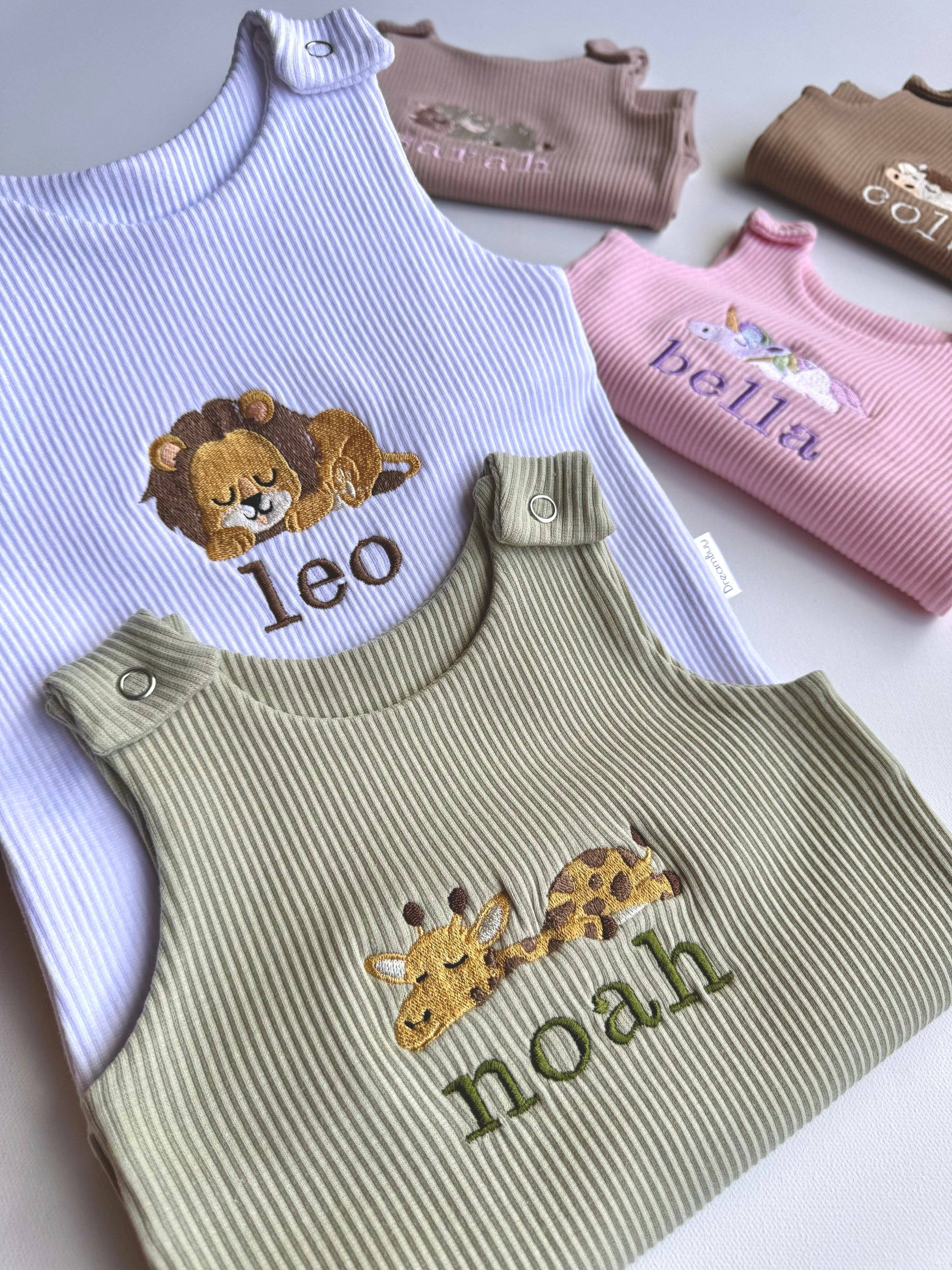 Safari Theme Personalised Dungarees-3