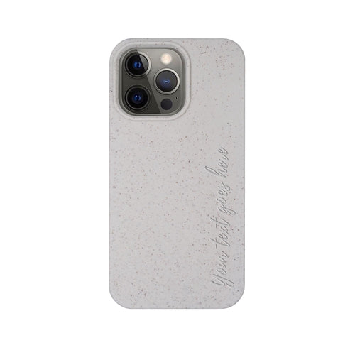 BIODEGRADABLE PERSONALIZED PHONE CASE - NATURAL WHITE by PDPro