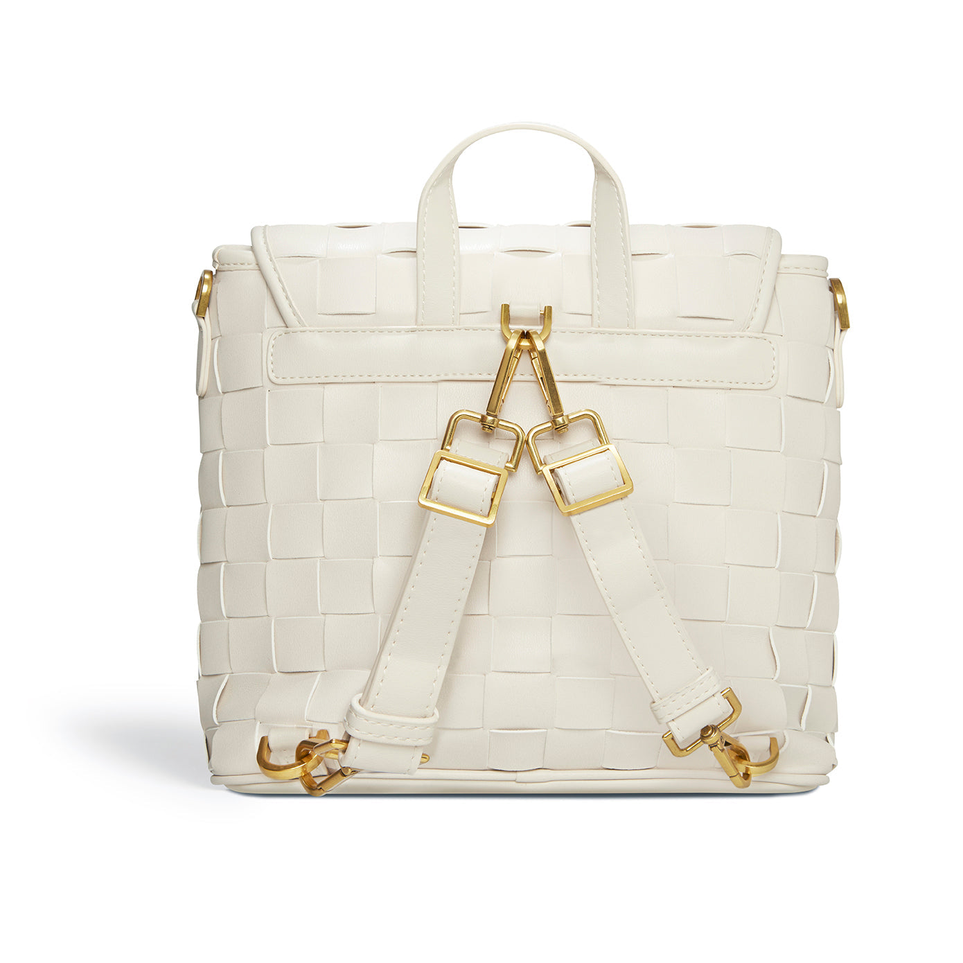 Rosie White Mini Vegan Backpack-4