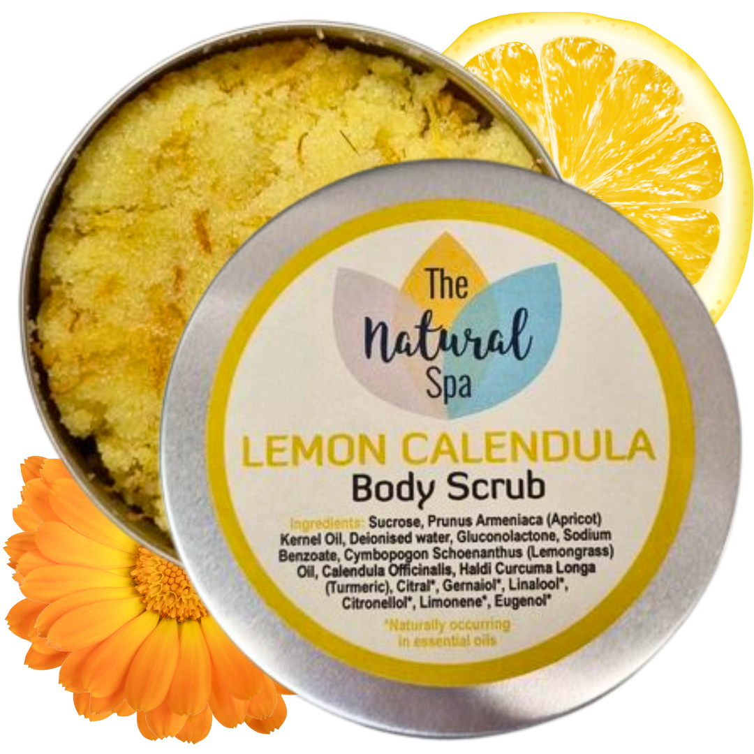 Lemon Calendula, Body Scrub - 3 different size option-5