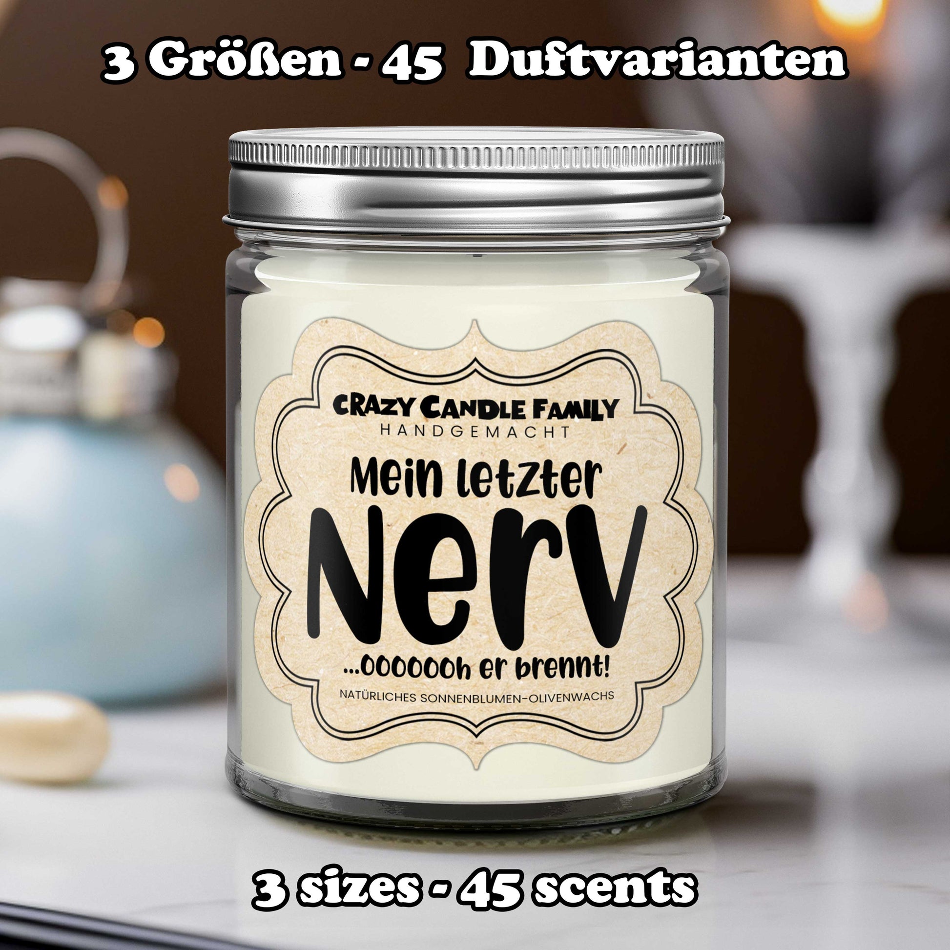 Mein letzter Nerv Kerze, Beste Freundin Geburtstagsgeschenke, Stressabbau Geschenk für sie, Geschenk für Freund, Freundschaftsgeschenk Angst-0