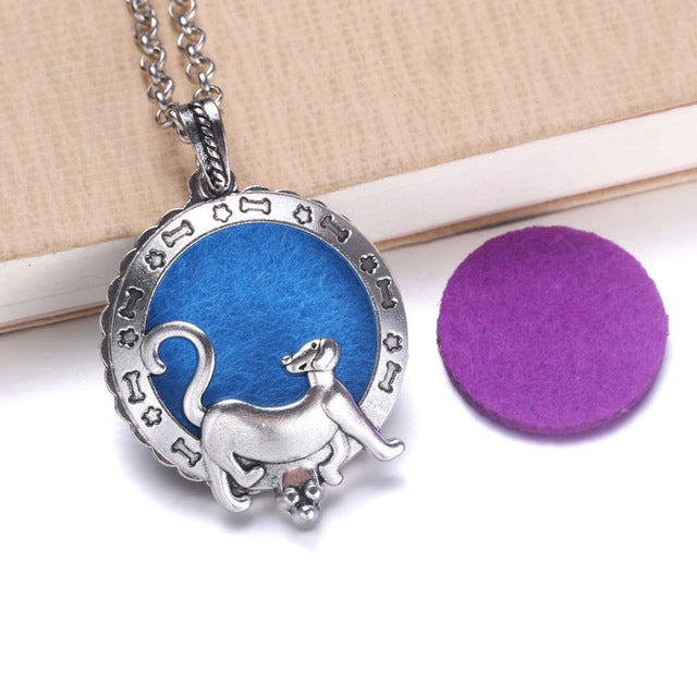 New Owl Aroma Diffuser Necklace Open Silver by PDPro