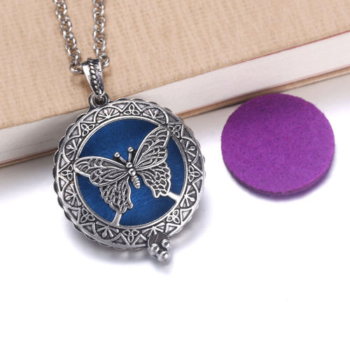 New Owl Aroma Diffuser Necklace Open Silver by PDPro