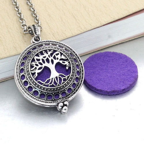 New Owl Aroma Diffuser Necklace Open Silver by PDPro