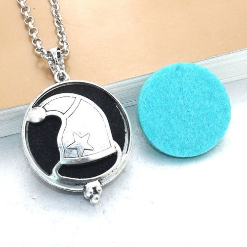 New Owl Aroma Diffuser Necklace Open Silver by PDPro