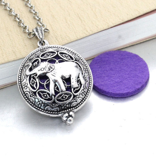 New Owl Aroma Diffuser Necklace Open Silver by PDPro