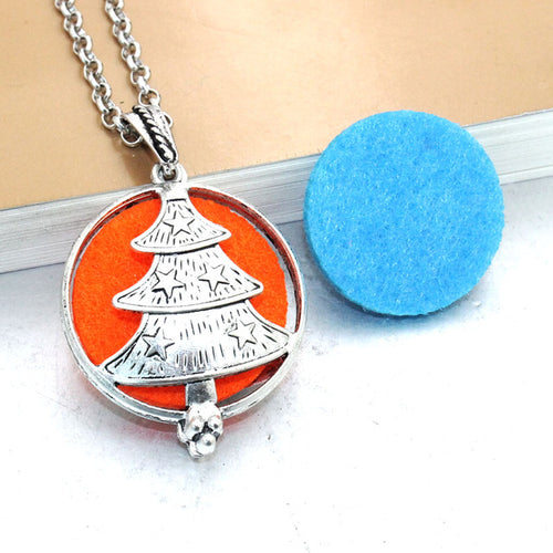 New Owl Aroma Diffuser Necklace Open Silver by PDPro