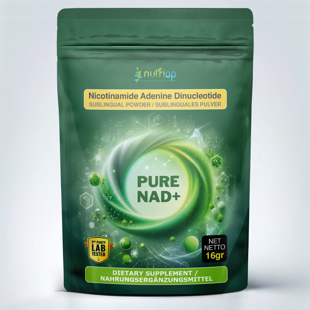 Nutriop Longevity® PURE-NAD+, Nicotinamide Adenine Dinucleotide - Extreme Potency sublingual powder -16 grams-0