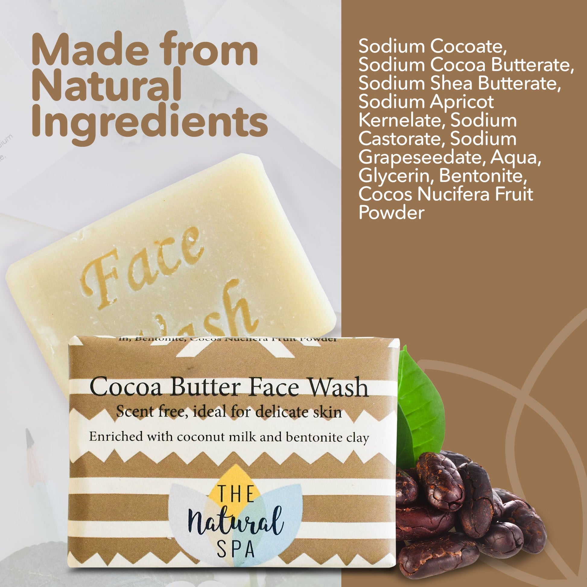 Cocoa Butter Face Wash Bar - no added fragrance-2