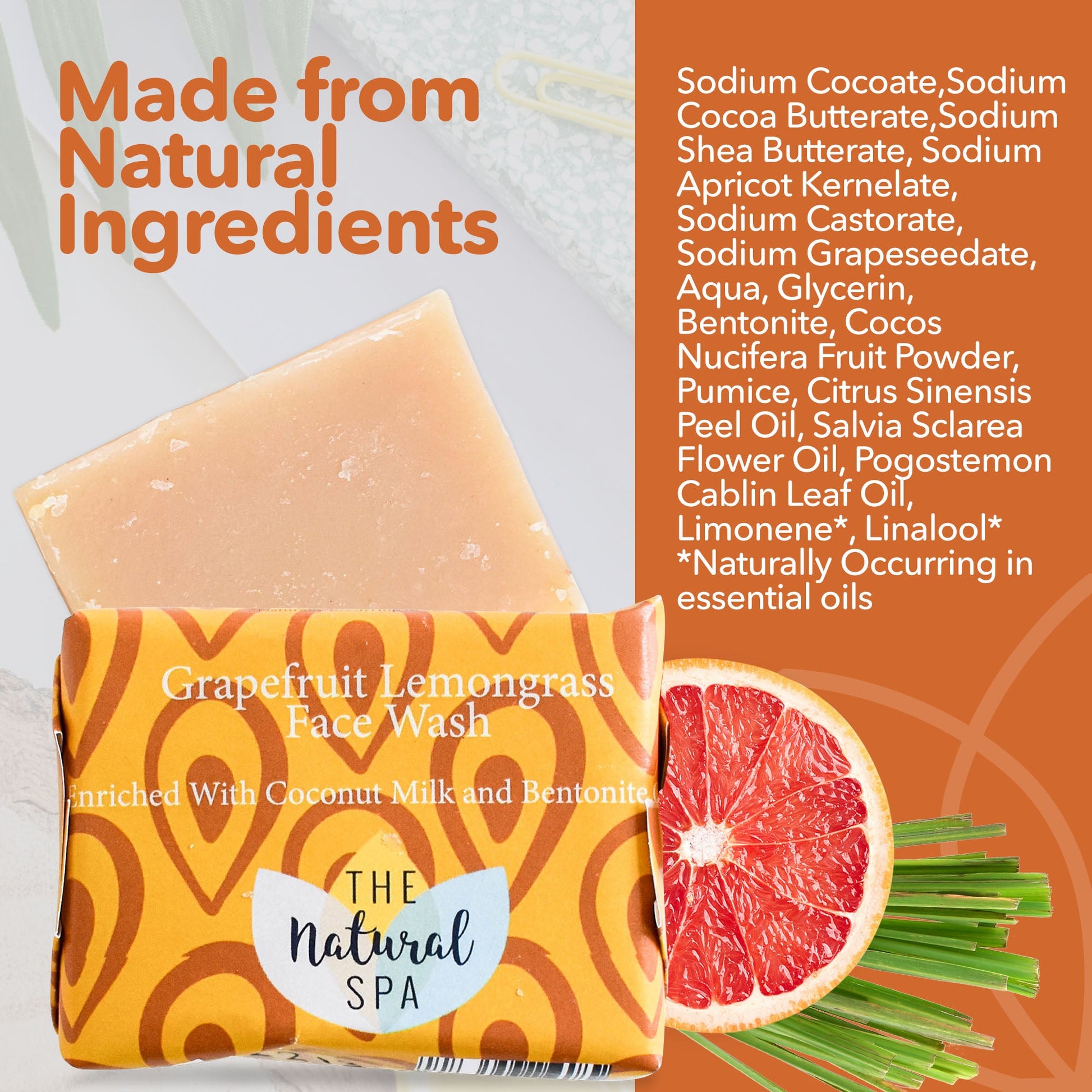 Grapefruit Lemongrass Face Wash Bar-3