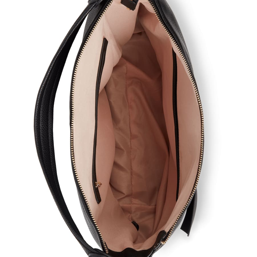 Abelia Black Vegan Hobo Bag-3