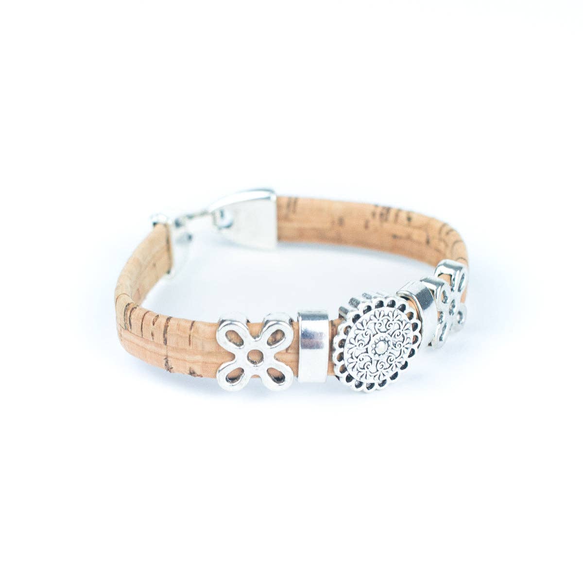 Eco-Friendly Handmade Cork Bracelet - 5 Colors (DBR-038-MIX-5)-2