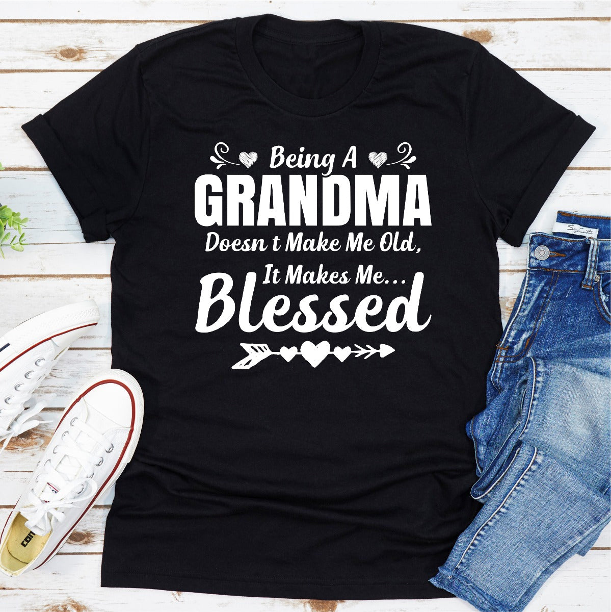 Being A Grandma Doesn't Make Me Old It Makes Me Blessed T-Shirt-6