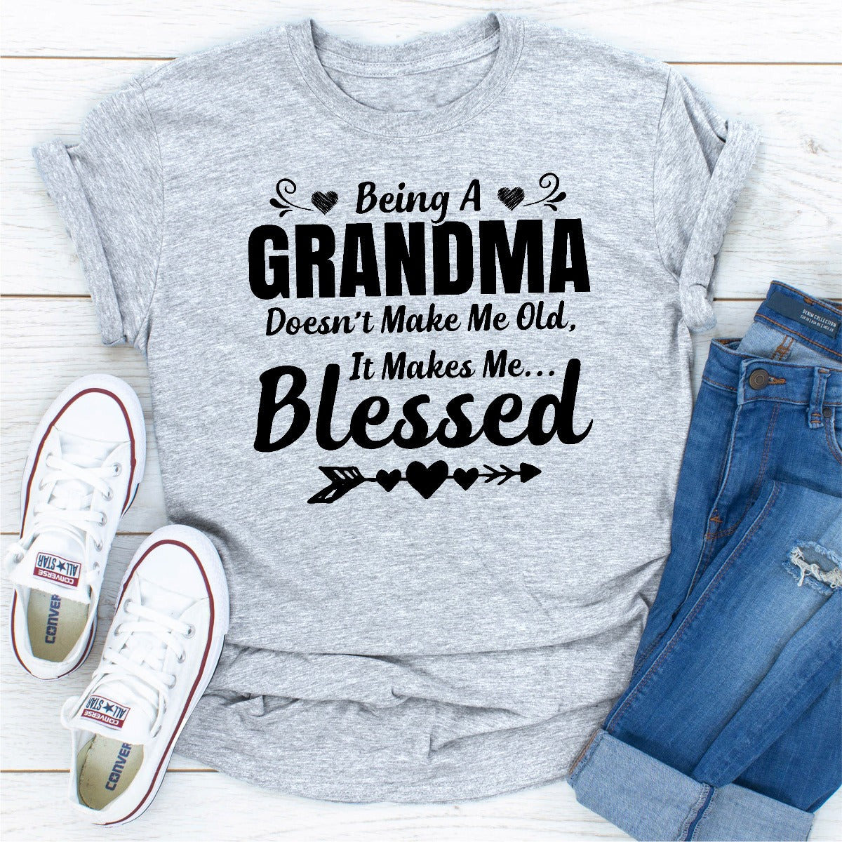 Being A Grandma Doesn't Make Me Old It Makes Me Blessed T-Shirt-24