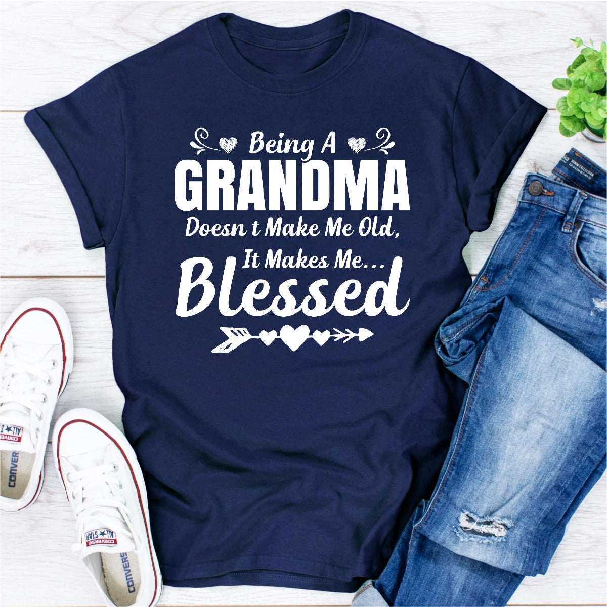 Being A Grandma Doesn't Make Me Old It Makes Me Blessed T-Shirt-12