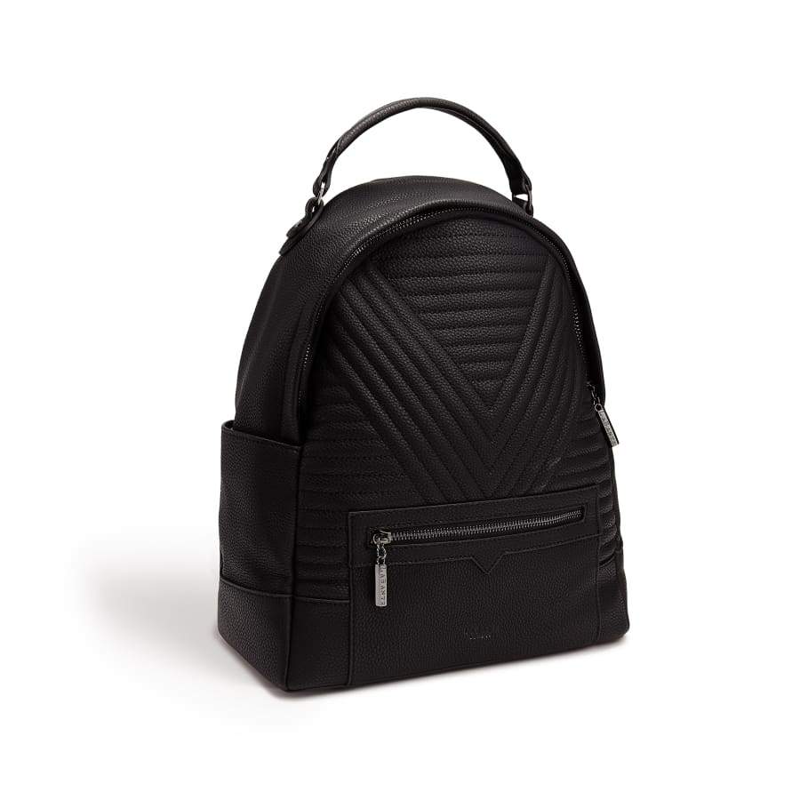 Camberwell Black Quilted Vegan Backpack-1