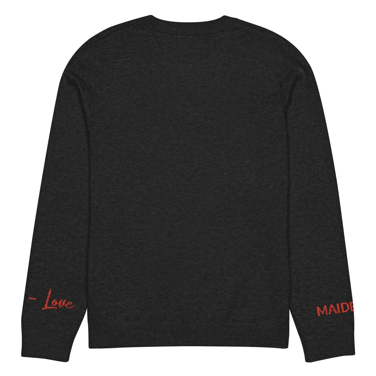 Heart - Knitted crew neck sweater BLACK-3