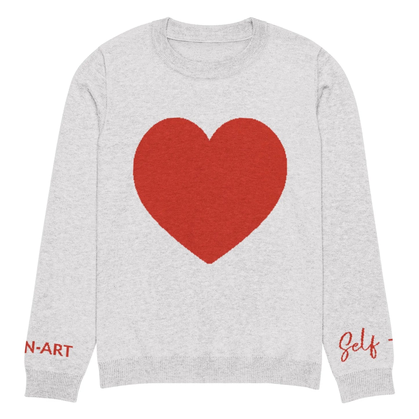 Heart - Knitted crew neck sweater BLEACH-0