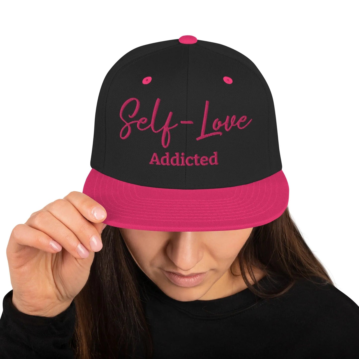 Self Love Addicted Snapback Hat with Embroidery-1