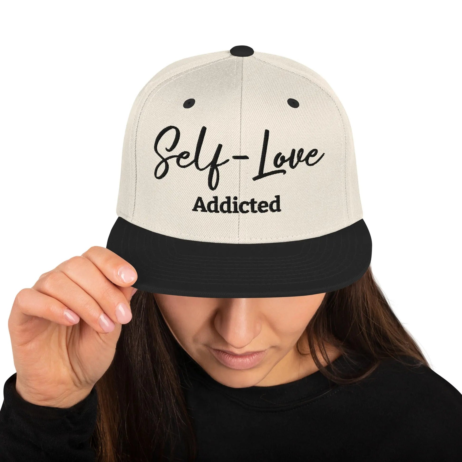 Self Love Addicted Snapback Hat with Embroidery-1