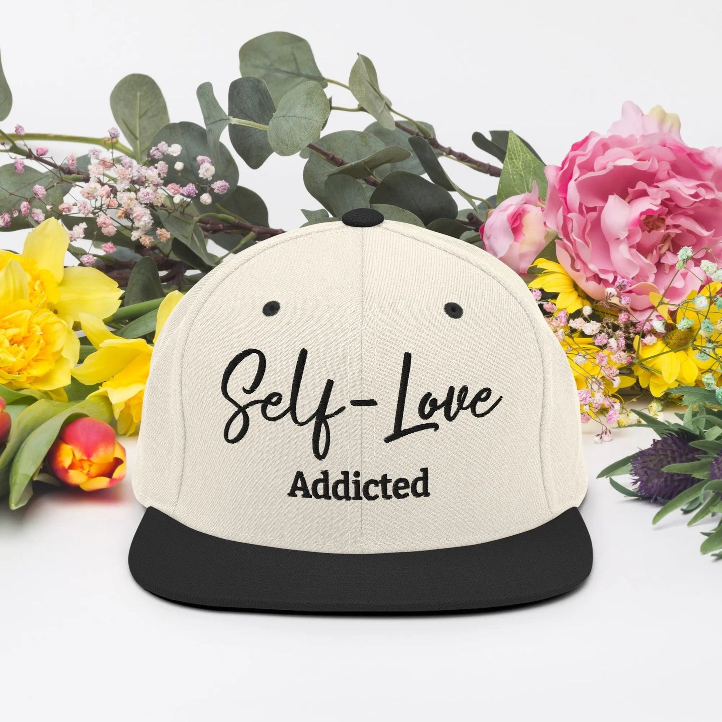 Self Love Addicted Snapback Hat with Embroidery-2