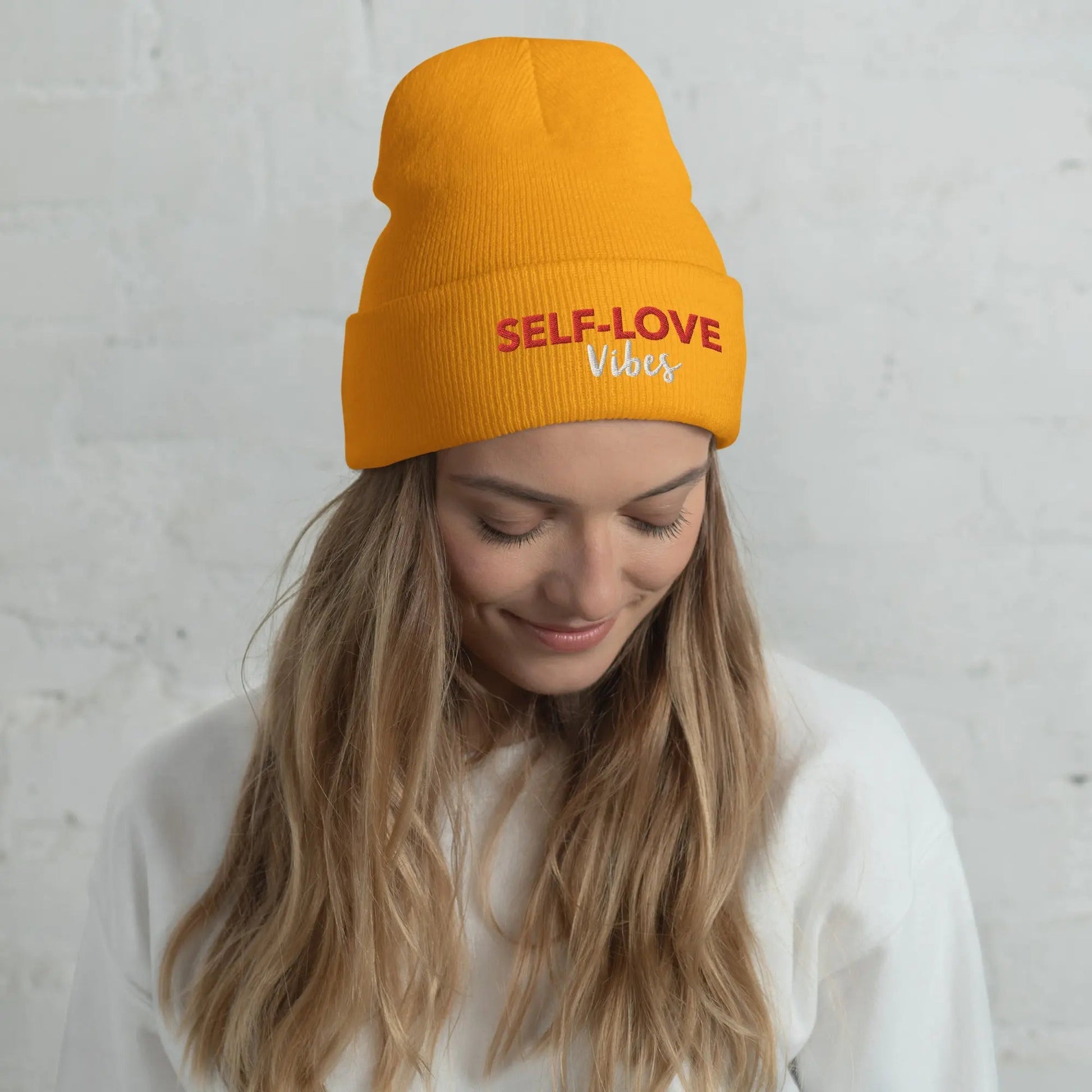 SELF- LOVE VIBES Cuffed Beanie-3