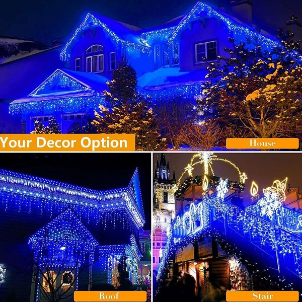 WEDDING PARTY LED FAIRY CHRISTMAS CURTAIN ICICLE LIGHTS by PDPro