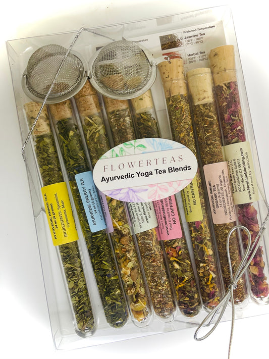 ASSORTED TEA BLENDS IN TEST TUBES GIFT SET SAMPLER KIT by PDPro