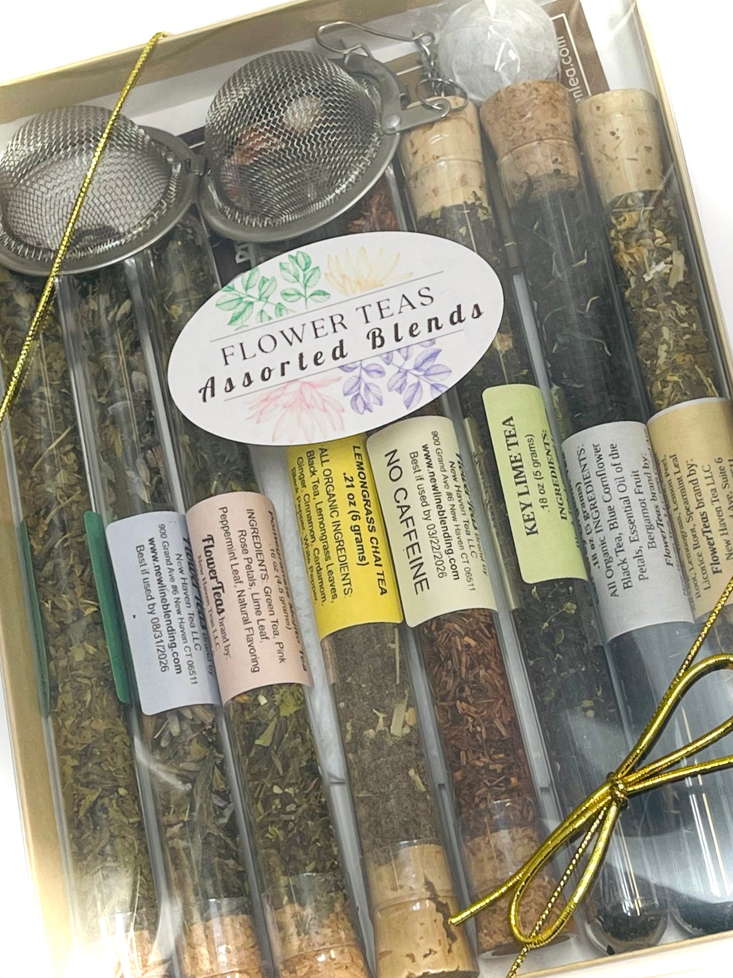 ASSORTED TEA BLENDS IN TEST TUBES GIFT SET SAMPLER KIT by PDPro