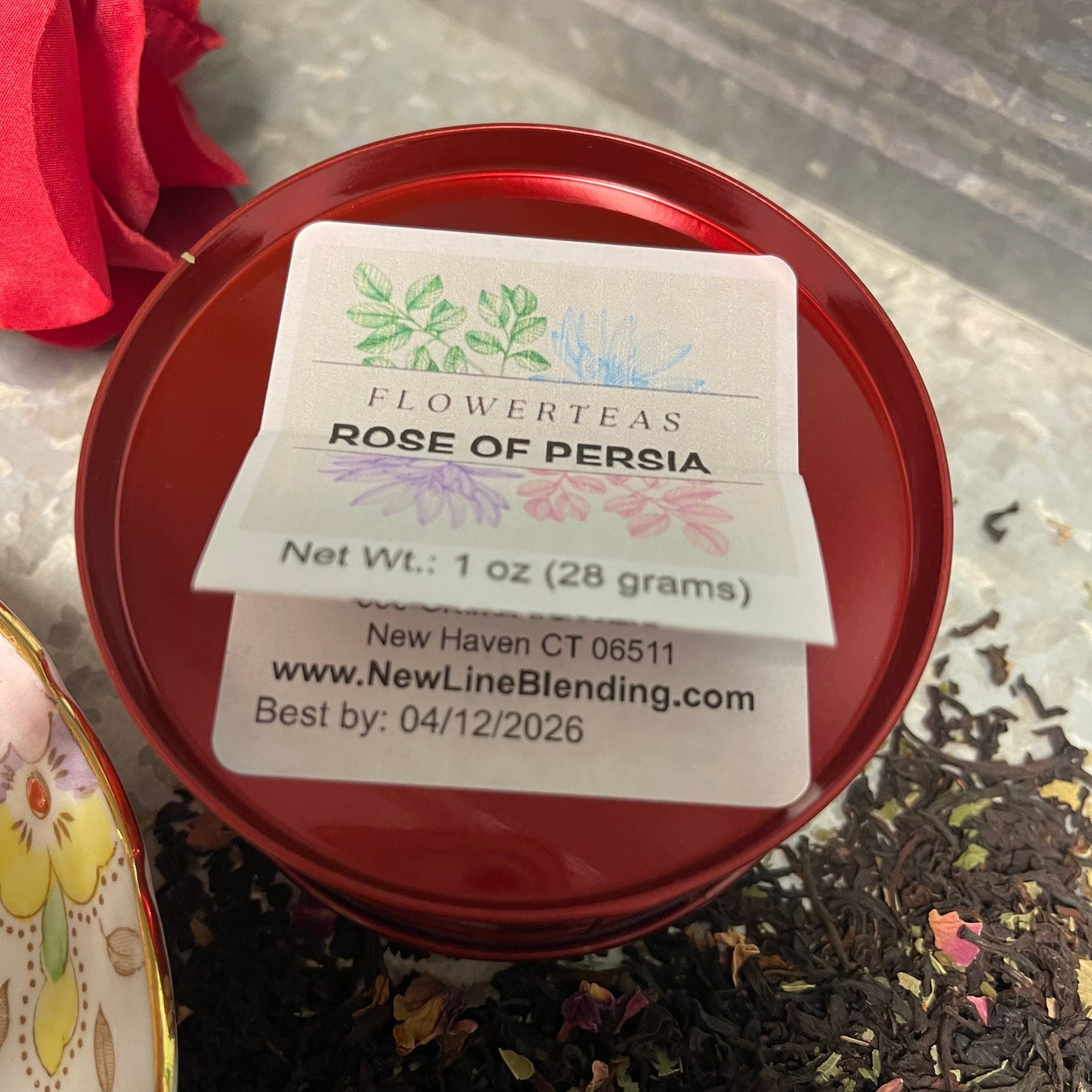  ROSE OF PERSIA LOOSE LEAF BLACK TEA IN TIN by PDPro