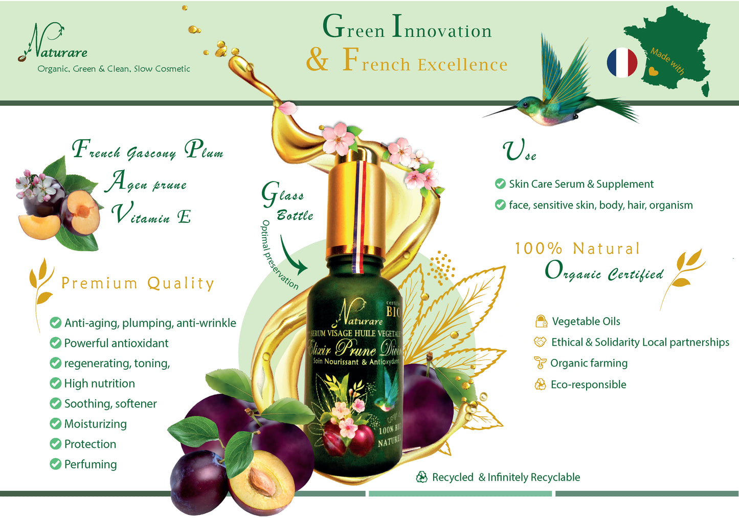 Organic Divin Plum Elixir Vegetable Oil Serum by PDPro