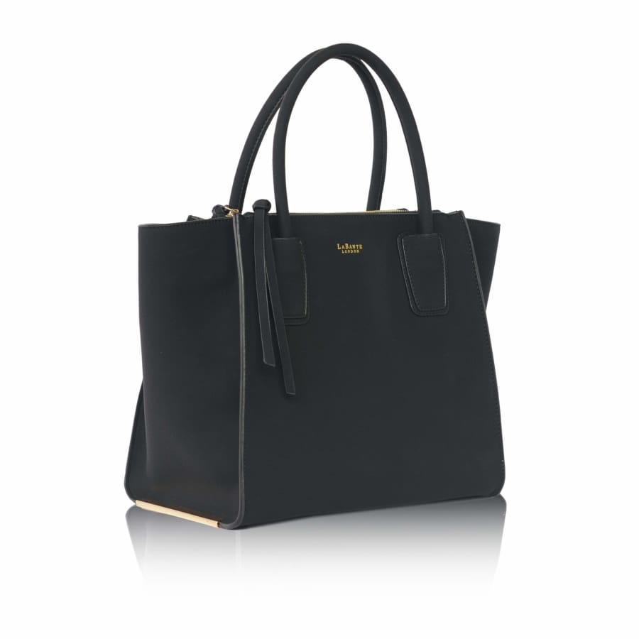 Demi Black Vegan Winged Tote Bag-1